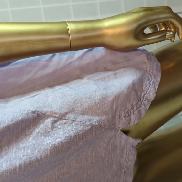 DAILY PRACTICE BY ANTHROPOLOGIE V-NECK SHORT-SLEEVE TEE TUNIC TOP - Picture 3 of 4